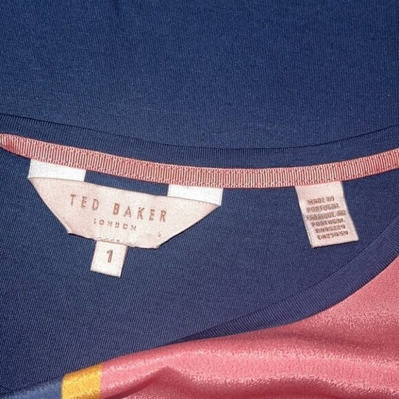 TED Baker Hasel Mississippi Abstract Design Top, Navy/Multi Size 1/ US 4 - Picture 8 of 14